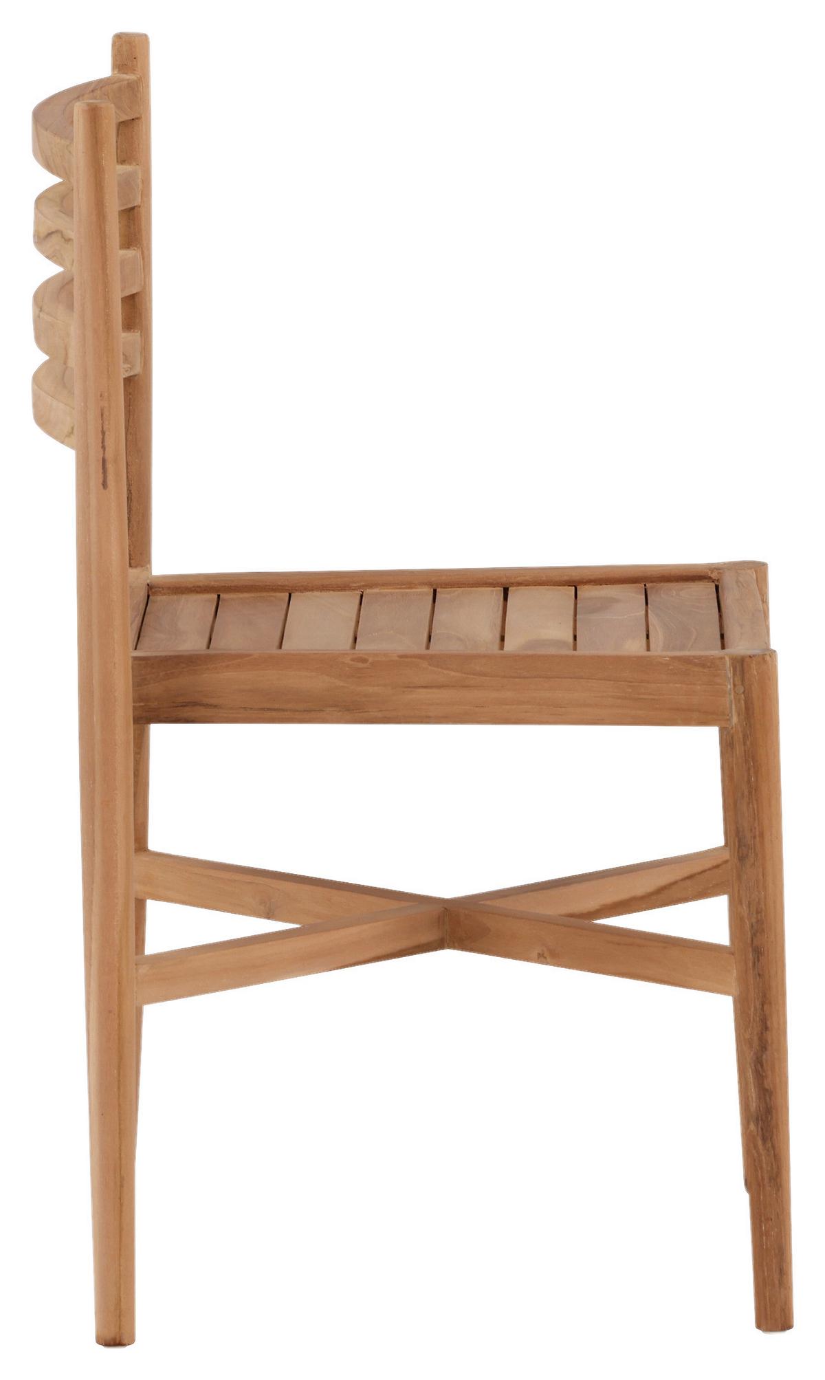 Gartensessel Stapelbar Kenya Teakholz - Teakfarben, KONVENTIONELL, Holz (50/81/52cm) - Gardenson