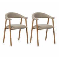 ARMLEHNSTUHL-SET Suki Sandfarben B: 82cm - Sandfarben, MODERN, Textil/Metall (55/82/55cm) - Livetastic