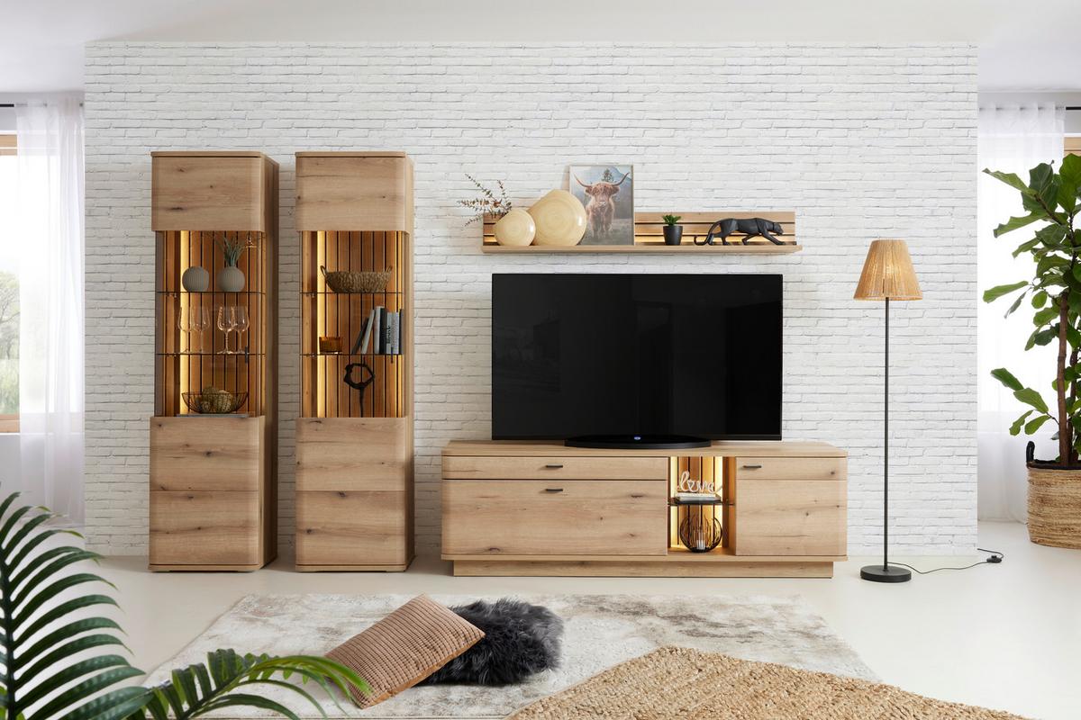 TV-Element Fortuna - MODERN, Glas/Holzwerkstoff (180/57/50cm)