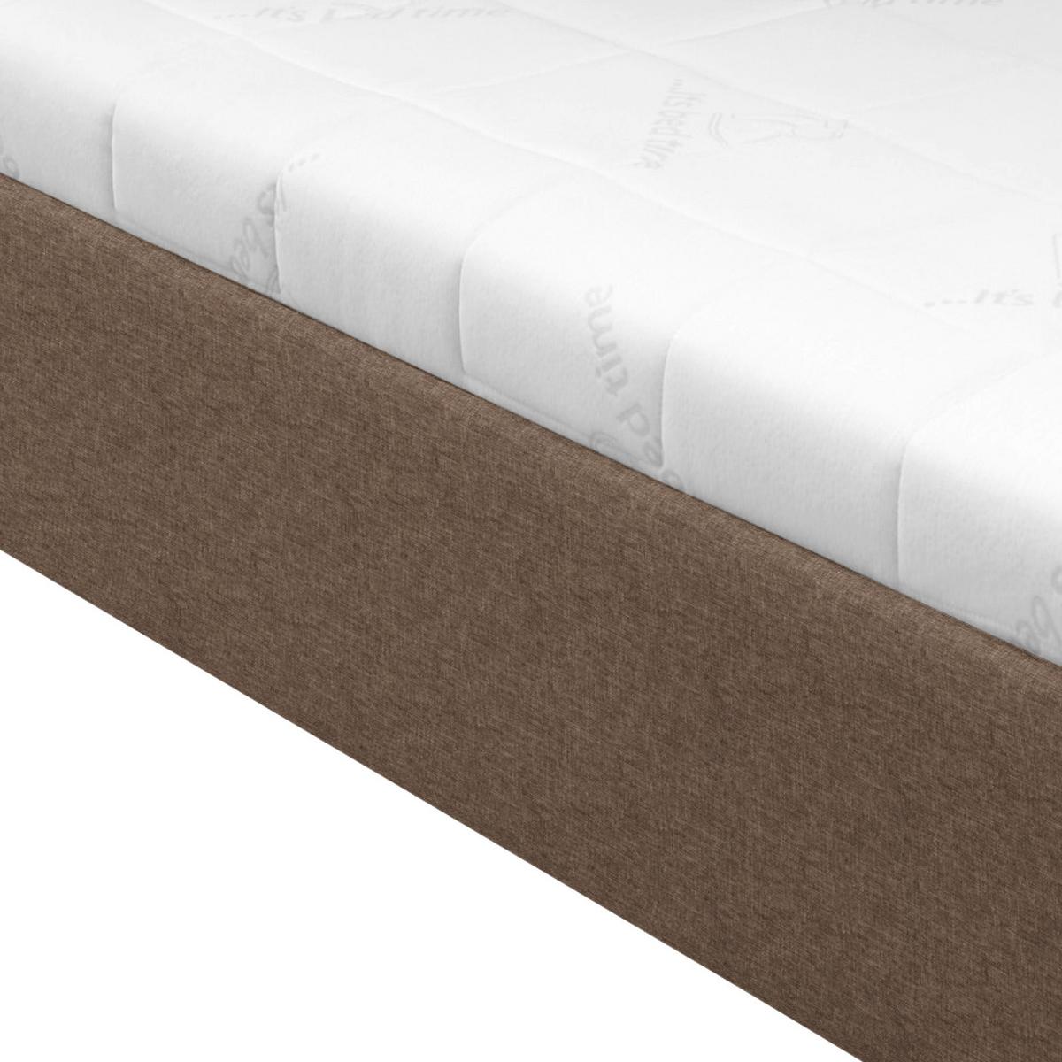čalouněná postel STILO 120/200cm,kávová - bílá/barvy chromu, dřevo/textil (120/200cm)