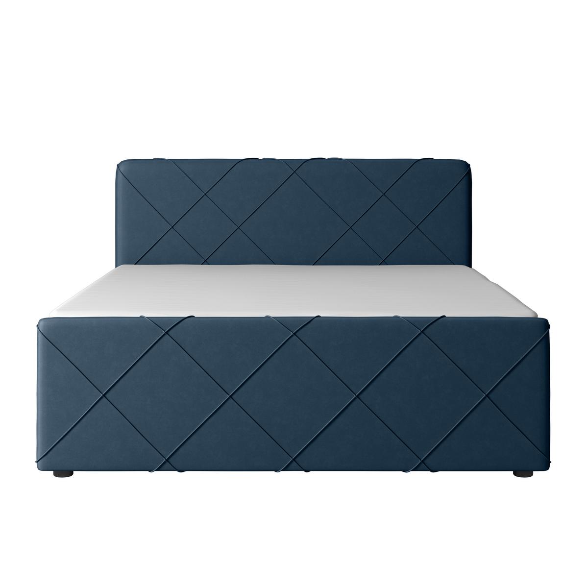 Boxspringbett mit Bettkasten Cordoba 180x200 cm Blau - Blau/Schwarz, MODERN, Holz/Kunststoff (180/200cm) - MID.YOU