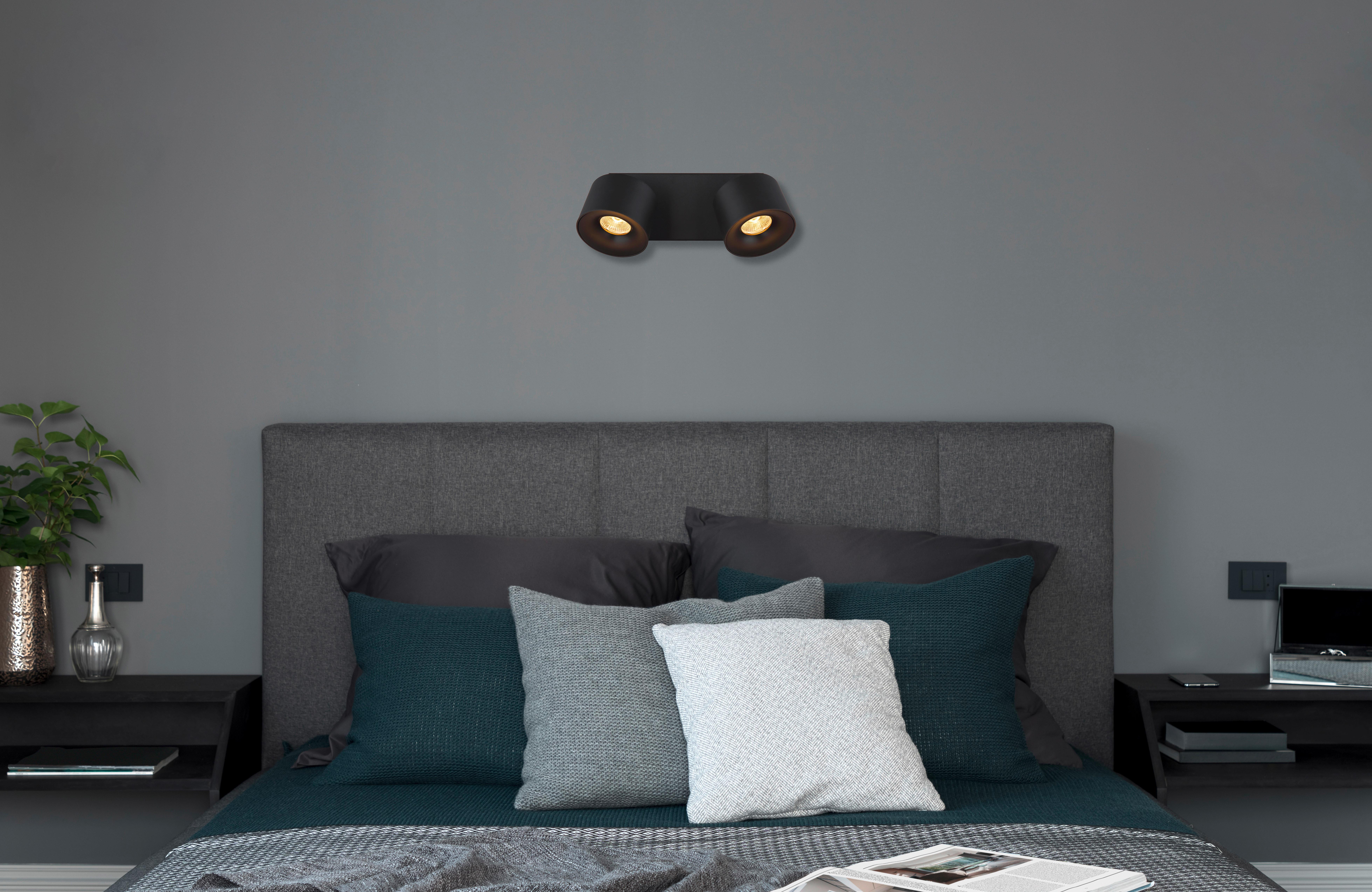 LED-Strahler 56961-2b - Transparent/Schwarz, Design, Kunststoff/Metall (20,5/7,2/12cm) - Globo