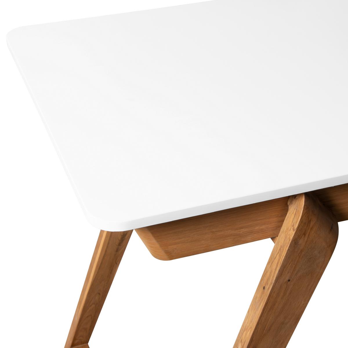 Eckschreibtisch Luma Weiß/Eichefarben L: 150 cm - Eichefarben/Weiß, MODERN, Holz/Holzwerkstoff (150/120/75cm) - Livetastic