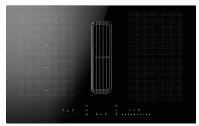 Kochfeld-dunstabzug-kombi Dhki 752 880 C - Schwarz, Basics, Glas (83/20/51cm) - Amica