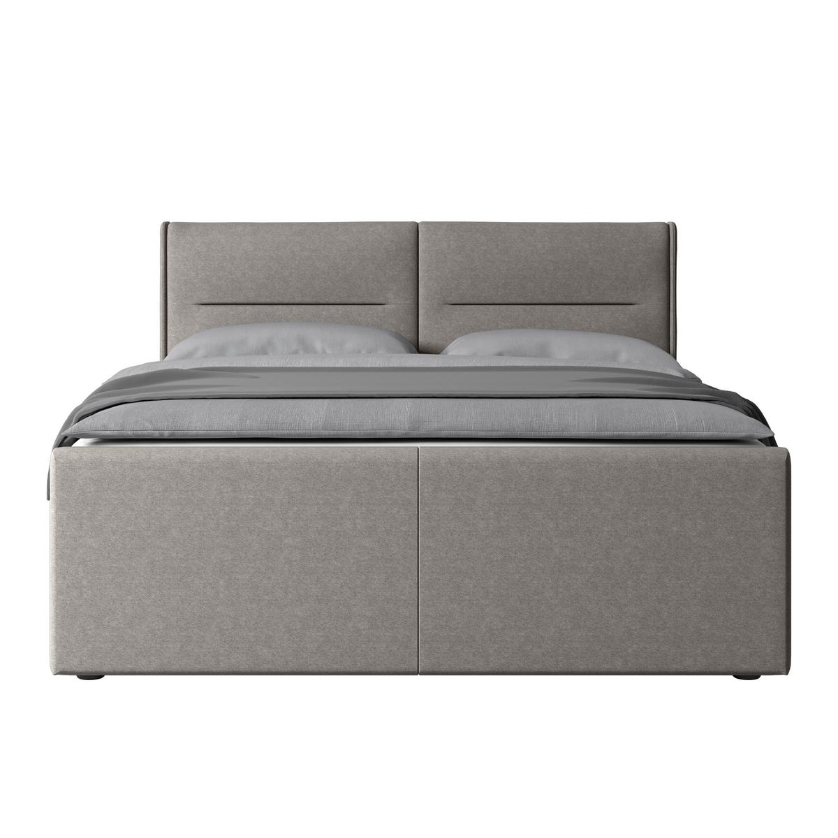 Boxspringbett Mit Bettkasten Kyoto Silberfarben 180x200 - Silberfarben, MODERN, Karton/Holzwerkstoff (180/200cm) - MID.YOU