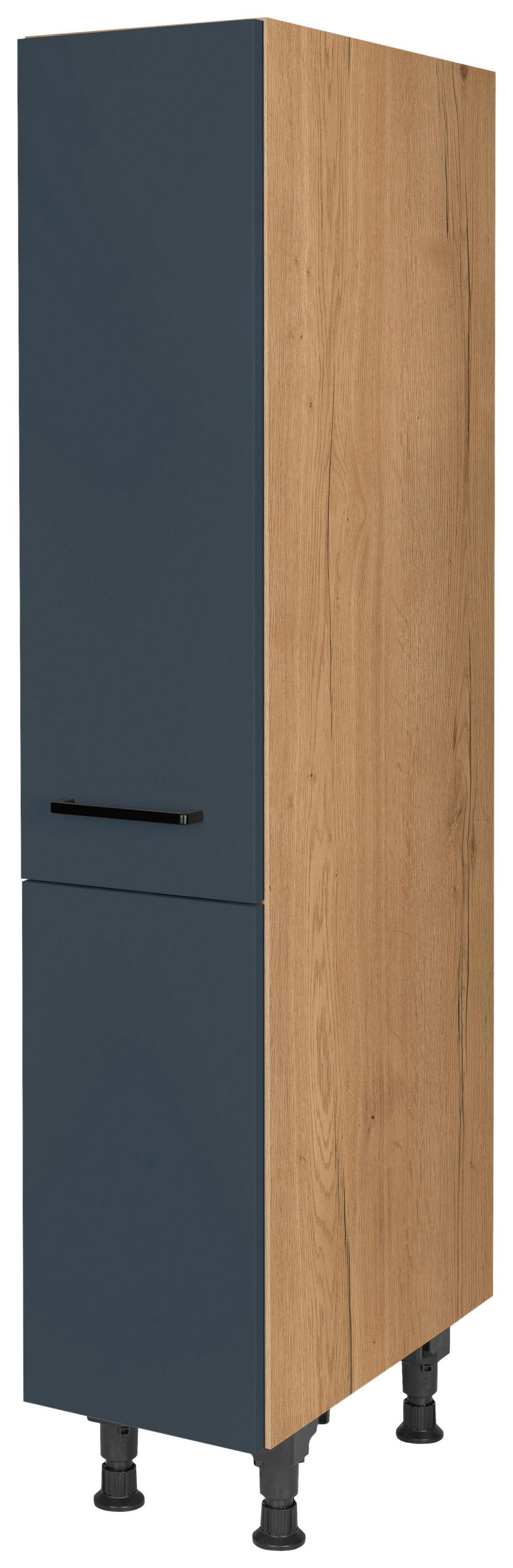 Apothekerschrank Easytouch - Blau/Eichefarben, MODERN, Holzwerkstoff/Metall (30/168/58cm) - Nobilia