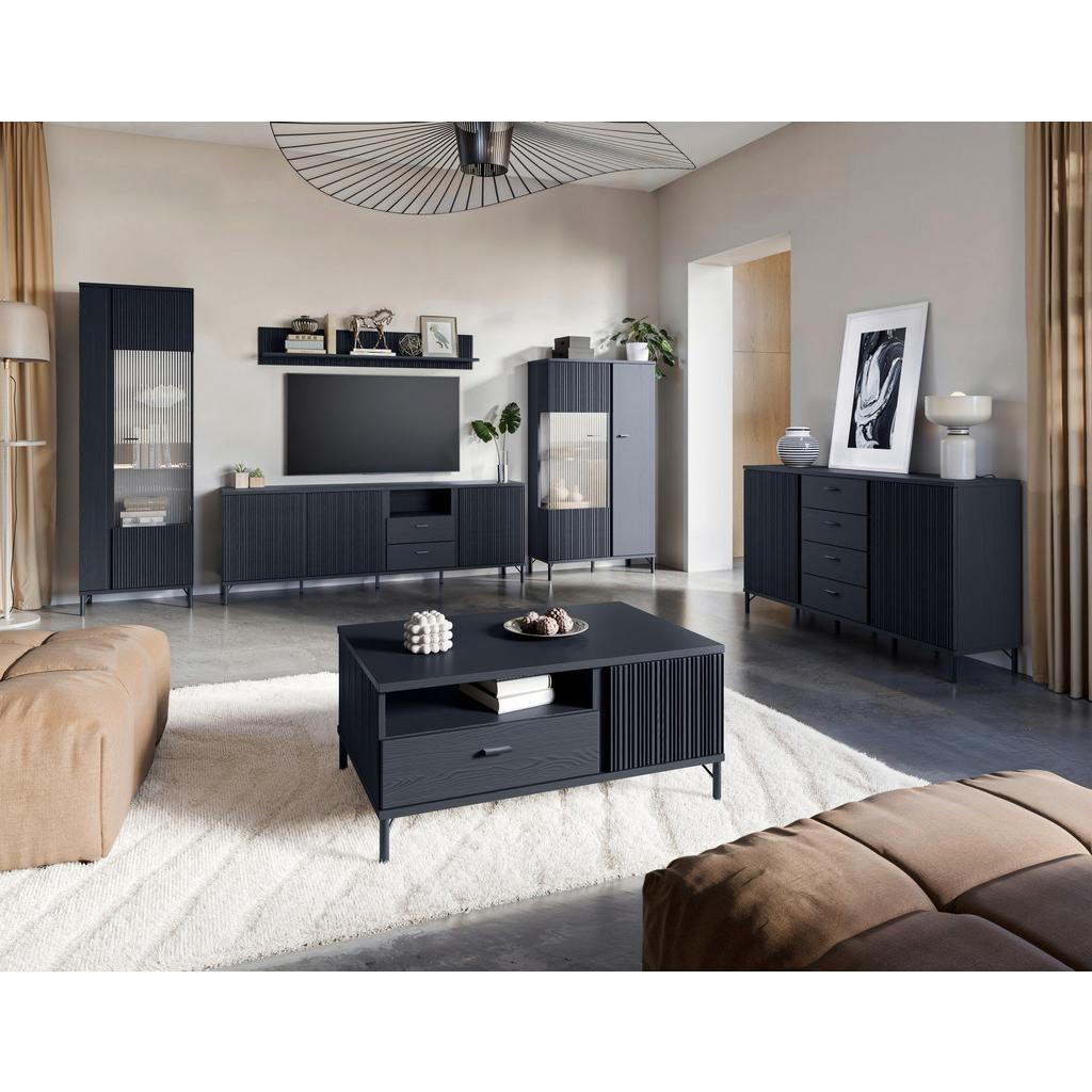 Wandboard Lusaka Schwarz B: 150 cm