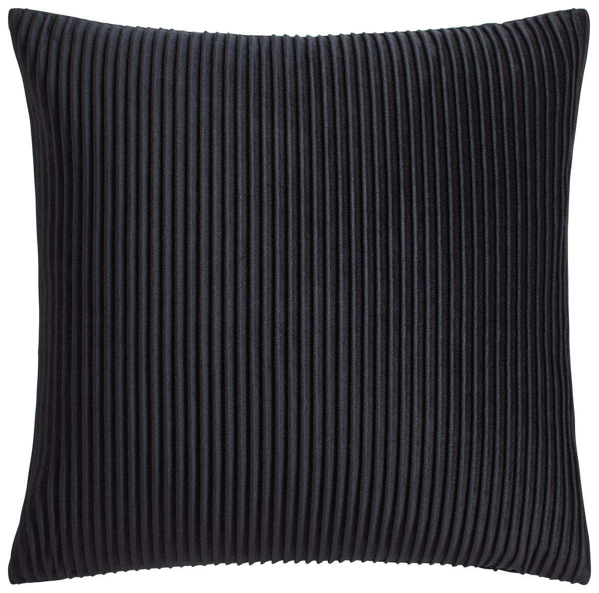 Dekorační polštář Melania, 45/45cm, černá - černá, Romantický / Rustikální, textil (45/45cm) - Modern Living