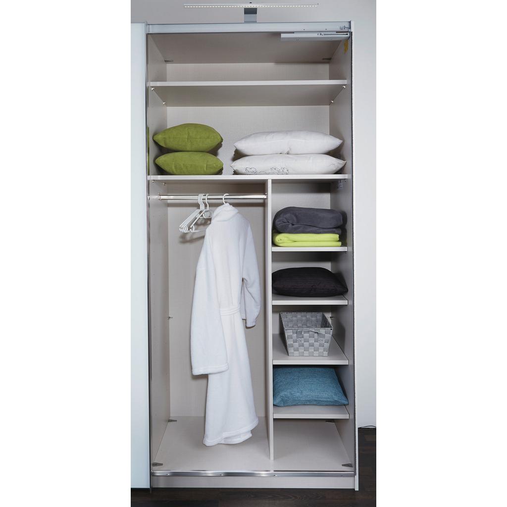Inneneinteilung Kleiderschrank Sonate Grau + Kleiderstange
