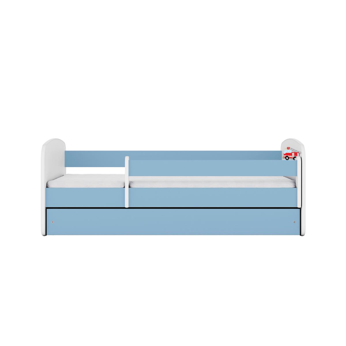 Kinder-/Juniorbett Babydreams Inkl. Matratze 80x160 - Blau/Birkefarben, MODERN, Holz/Holzwerkstoff (80/160cm) - MID.YOU