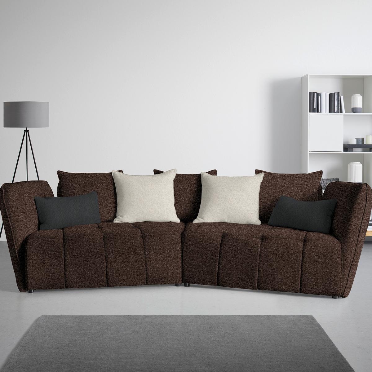 Boxspringová pohovka SOFI, hnědá, béžová - šedá/černá, Moderní, textil (294/93/152cm) - Premium Living