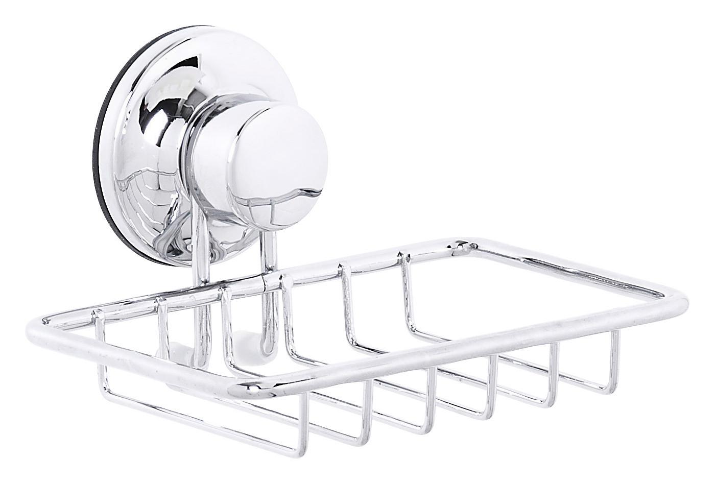 Seifenschale Riva Edelstahl Mit Saugsystem, B: 13 cm - Chromfarben, KONVENTIONELL, Metall (13/5/8,5cm) - Homezone