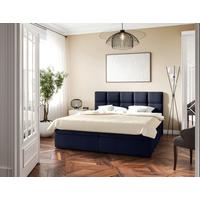 Boxbett Mit Topper & Bettkasten 200x220 Lorie Ii - Schwarz/Dunkelblau, MODERN, Holz/Holzwerkstoff (200/220cm) - MID.YOU