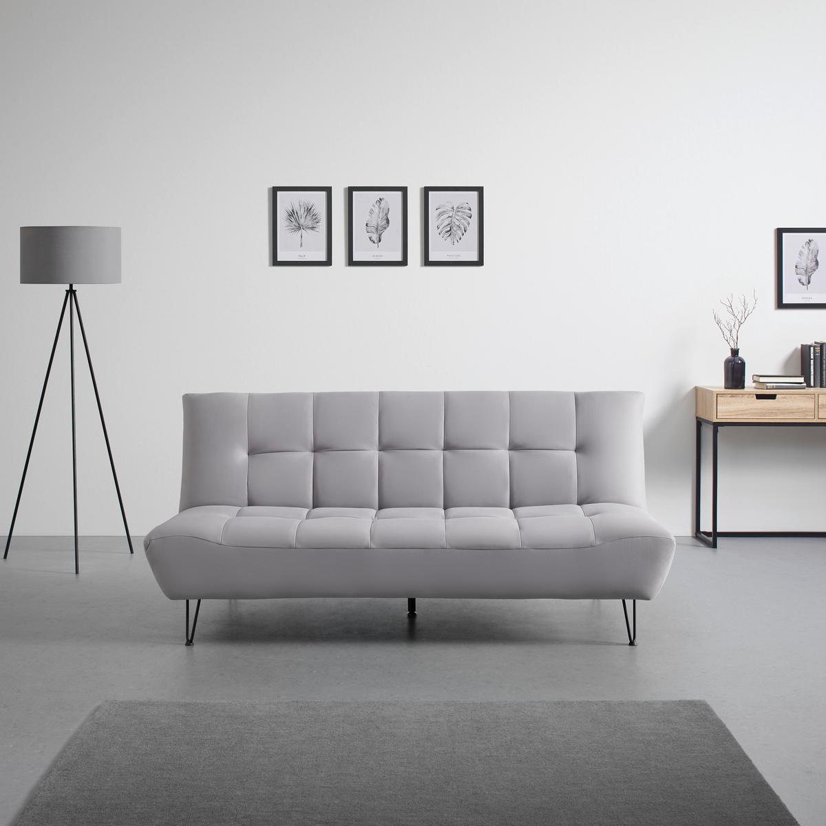 Rozkladacia pohovka GELI sivá - čierna/svetlosivá, Modern, kov/drevo (192/88/97cm) - P & B