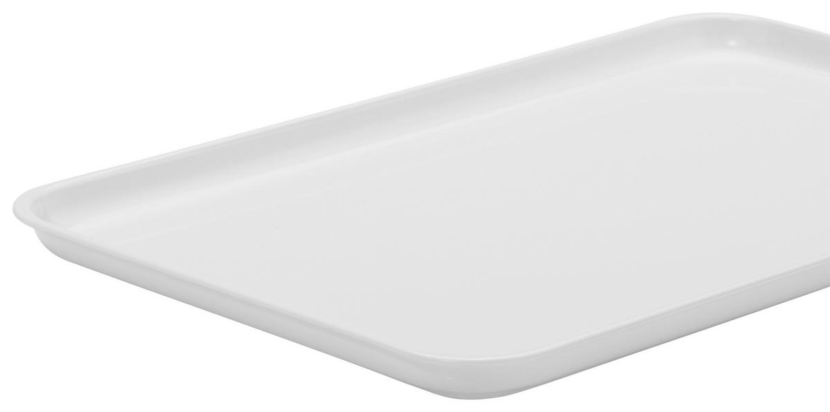 Tálca Britta - fehér, Konventionell, műanyag (32/23/2cm)