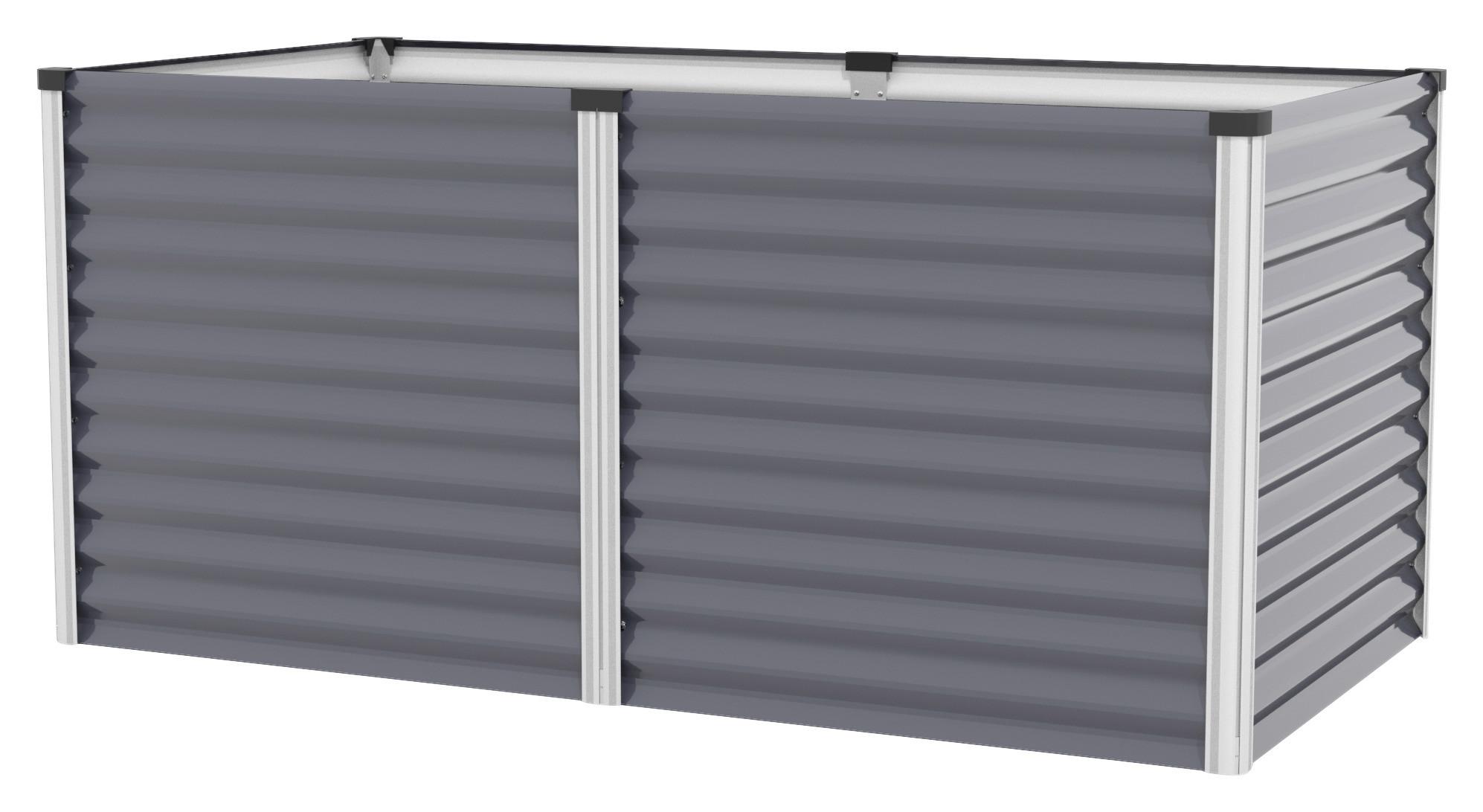 Hochbeet Stahl Linus 96,2x85,8x187,7 Cm Anthrazit - Anthrazit/Alufarben, Basics, Metall (96,2/85,8/187,7cm)