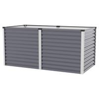 Hochbeet Stahl Linus 96,2x85,8x187,7 Cm Anthrazit - Anthrazit/Alufarben, Basics, Metall (96,2/85,8/187,7cm)