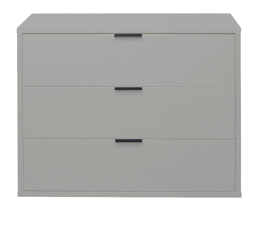Komoda Bounty - šedá/antracitová, Moderní, kov/kompozitní dřevo (81/67/45cm) - Premium Living