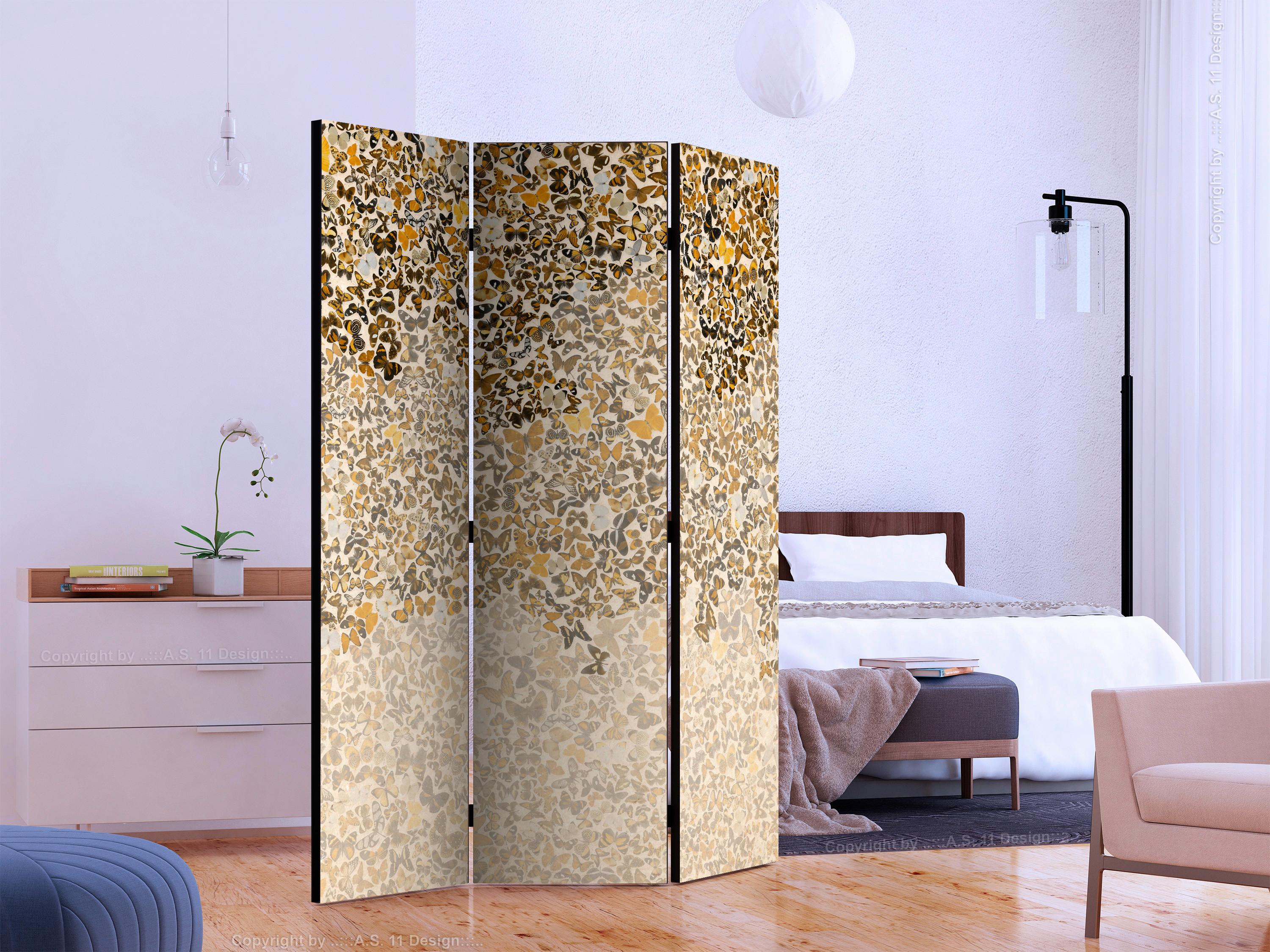 Paravent Braun Beige B: 135 cm - Beige/Braun, Basics, Holz/Kunststoff (135/172/3cm) - artgeist