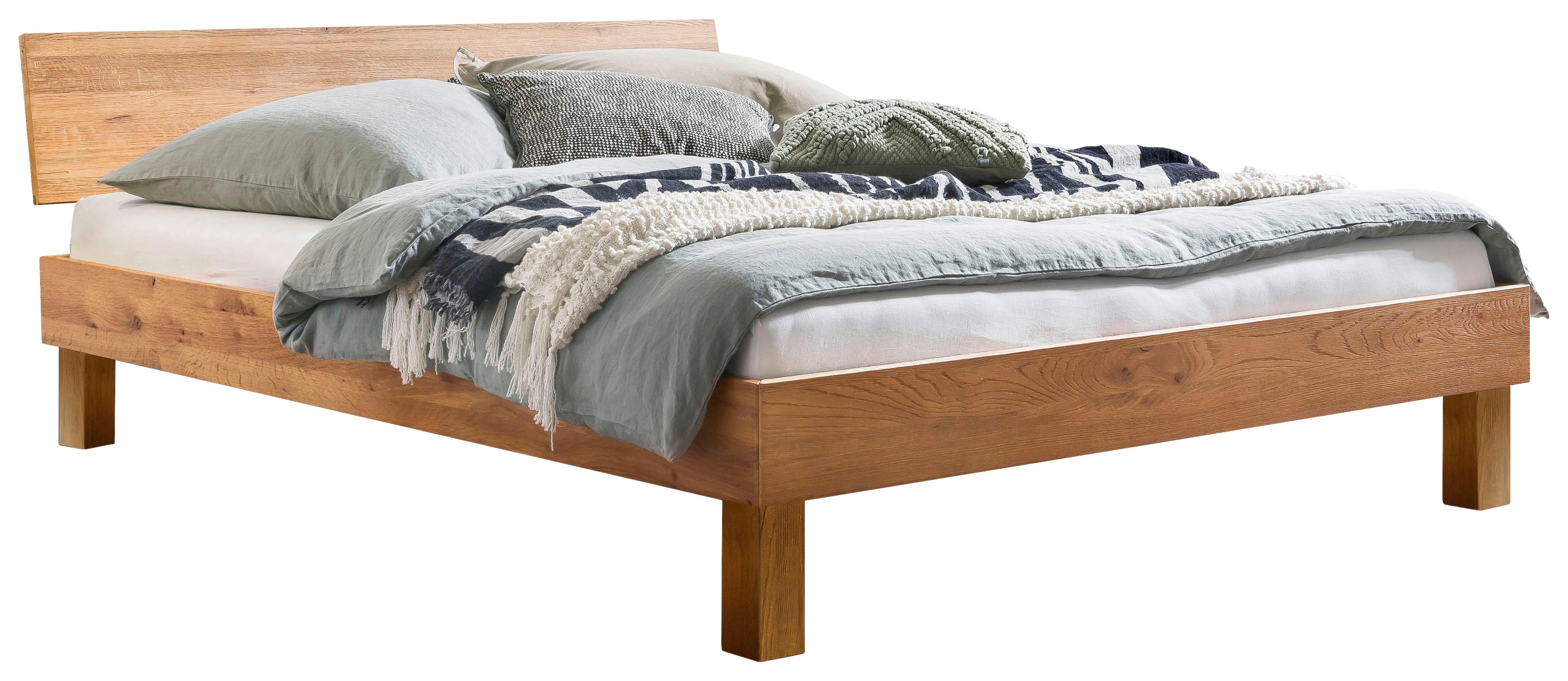 Bett Forti, Wildeiche 160x200 cm - Wildeiche/Eichefarben, Natur, Holz (160/200cm) - Hasena