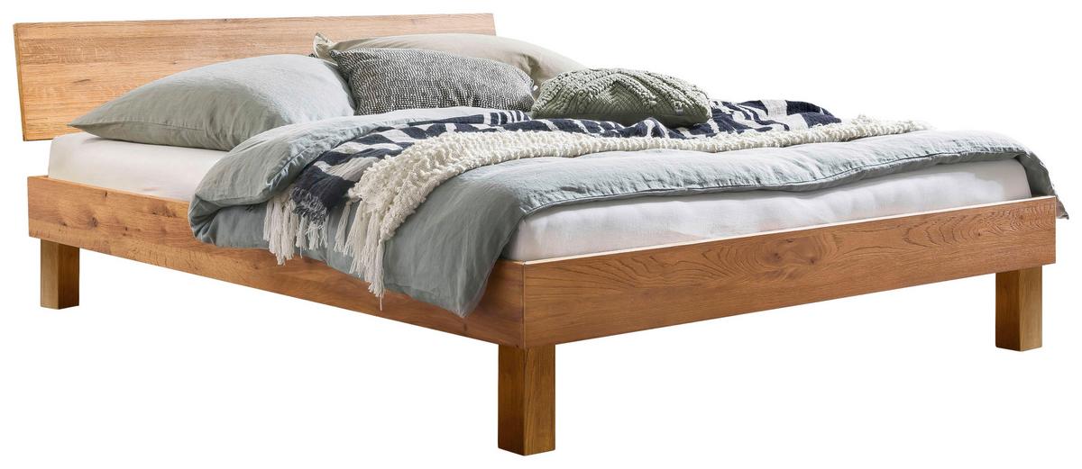 Bett Forti, Wildeiche 160x200 Cm - Wildeiche/Eichefarben, Natur, Holz (160/200cm) - Hasena