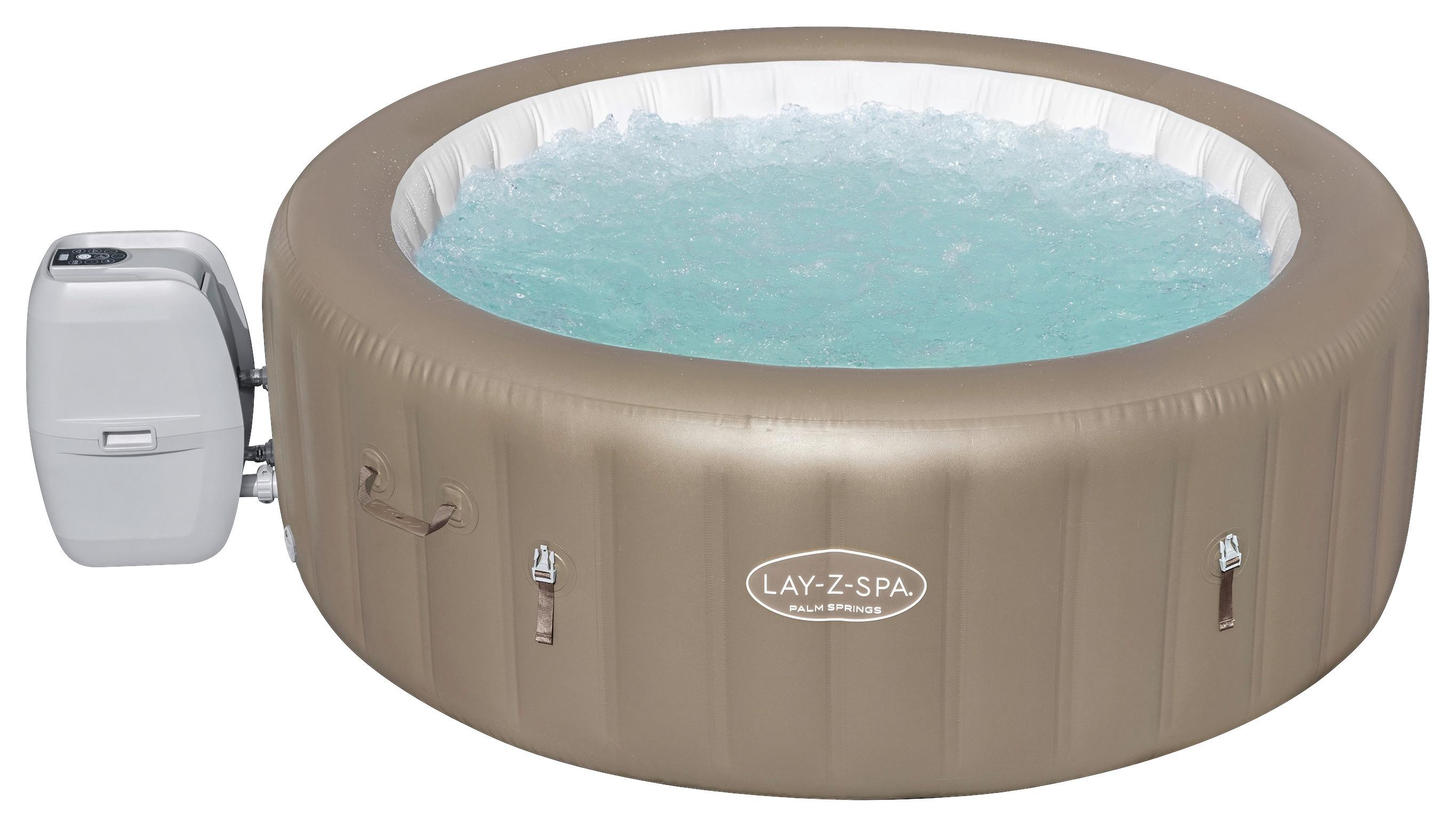 Whirlpool Aufblasbar Palm Springs Ø196 X H 71 cm - Hellbraun/Weiß, KONVENTIONELL, Kunststoff (196/71cm) - Bestway
