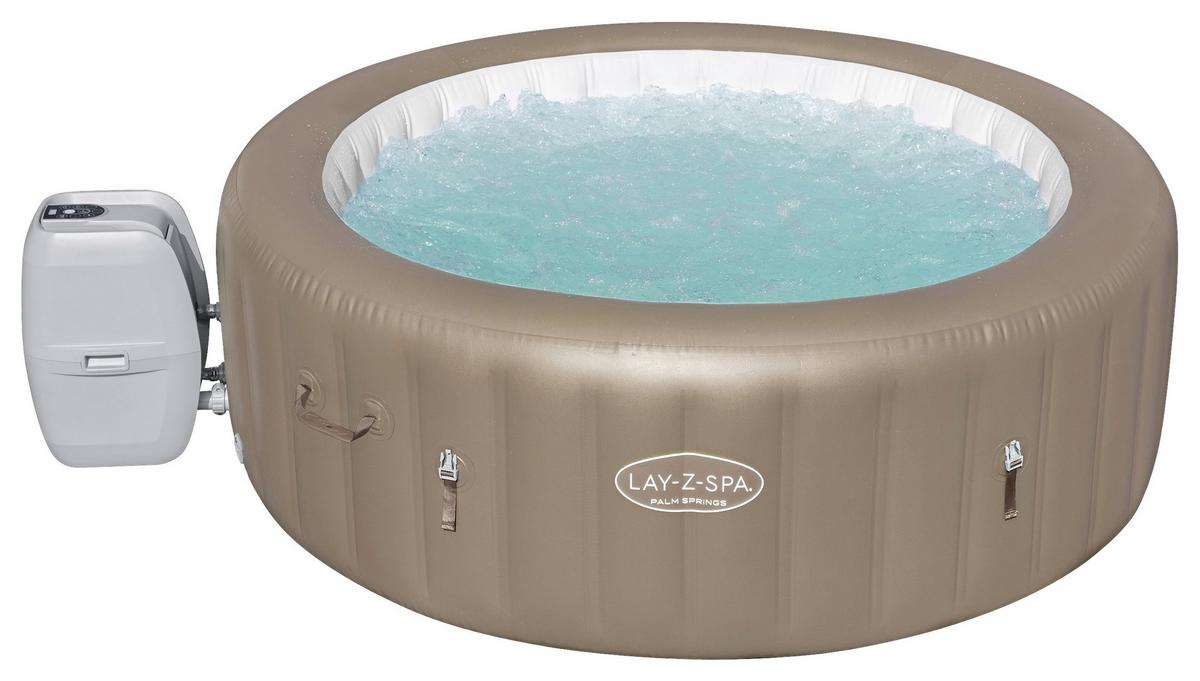 Whirlpool Aufblasbar Palm Springs Ø196 X H 71 cm - Hellbraun/Weiß, KONVENTIONELL, Kunststoff (196/71cm) - Bestway