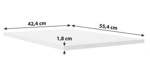 Einlegeböden 2er-Set für Schrank Unit 42.4x55 cm - Weiß, MODERN, Holzwerkstoff (42,4/55/1,8cm) - Ondega