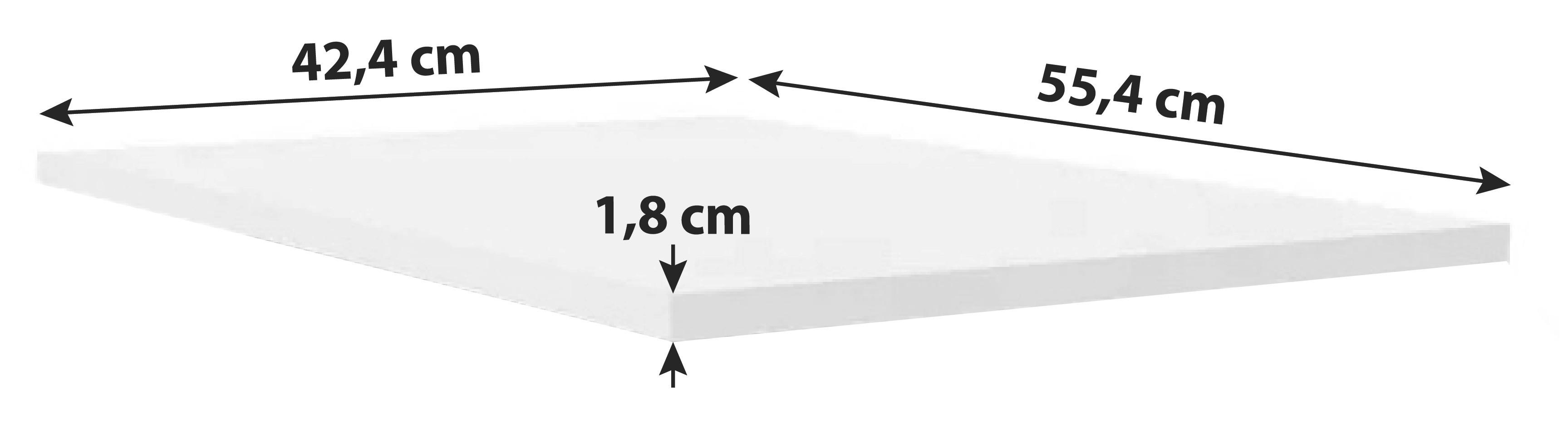 Sada Vkladacích Políc Unit - biela, Moderný, kompozitné drevo (42,4/55/1,8cm) - Ondega