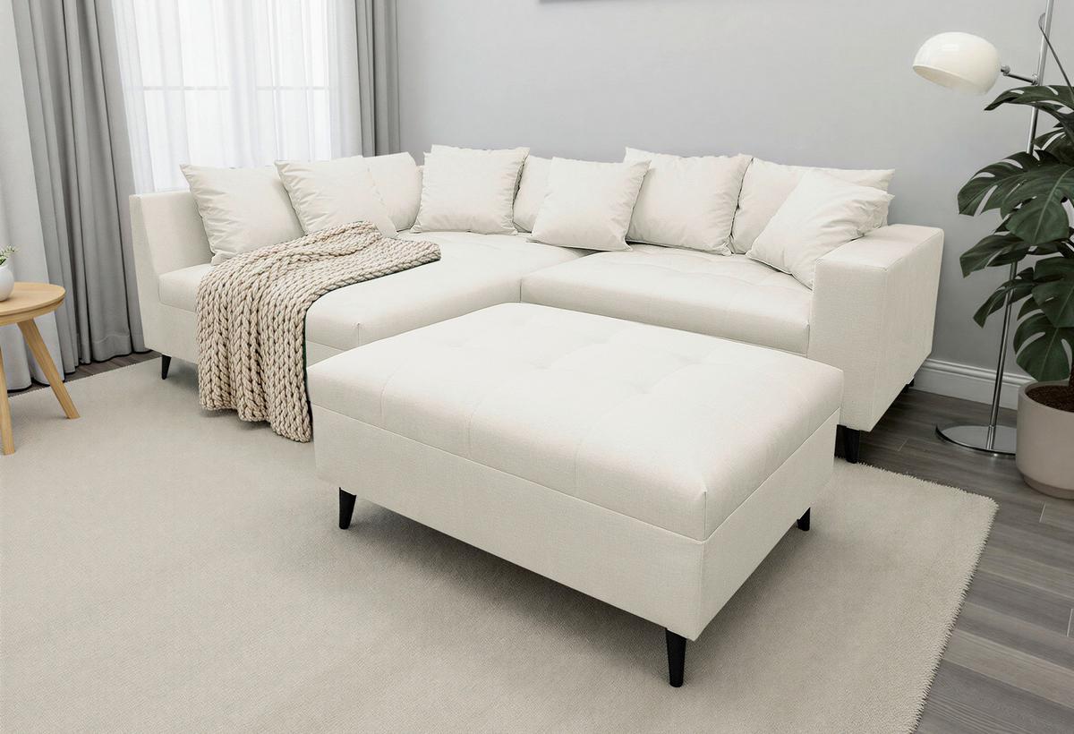 Ecksofa Pruno Hellgrau S: 174x247 Cm - Hellgrau/Schwarz, Design, Textil (174/247cm) - MID.YOU