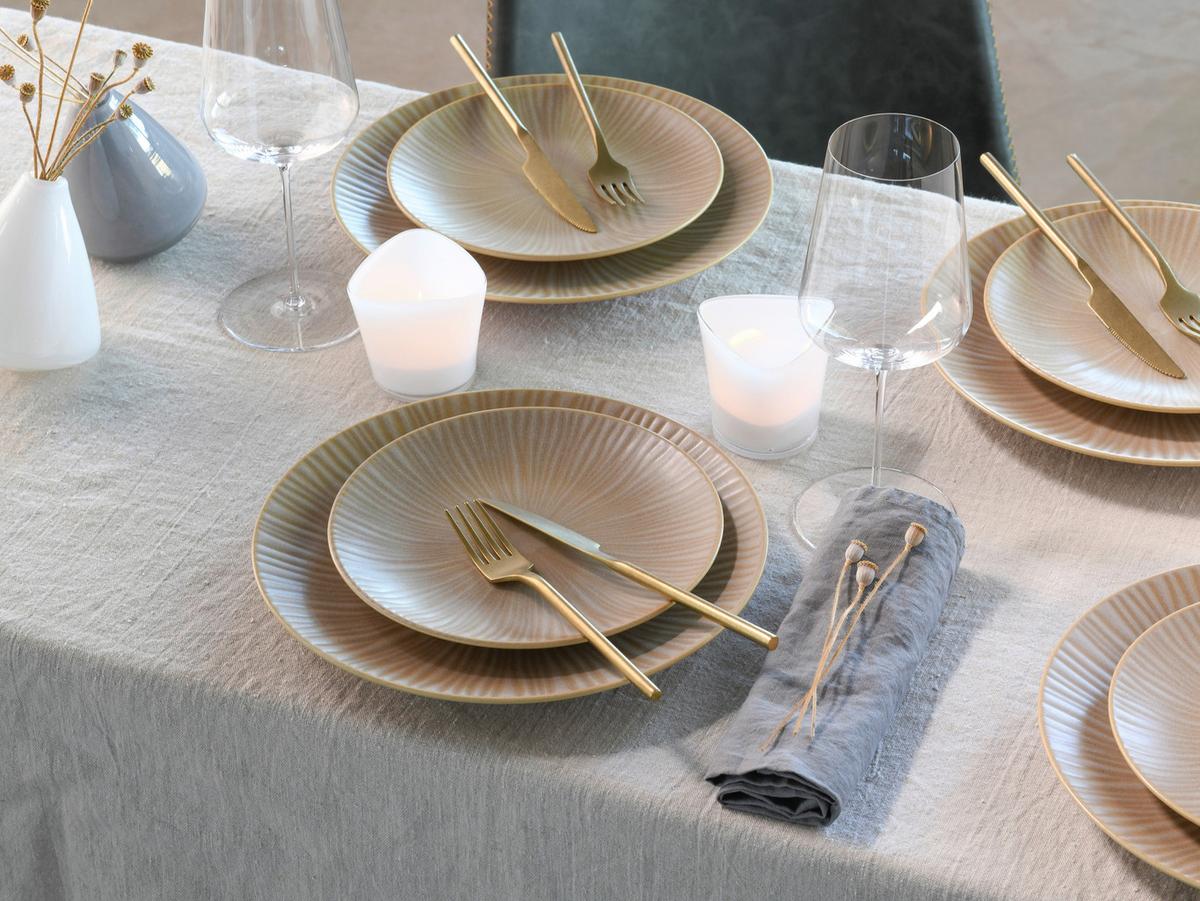 Kombiovaná souprava 12- dílna - pískové barvy, Basics, keramika - Creatable