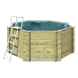Schwimmbecken Mallorca - Naturfarben, Holz (309/124/309cm) - KARIBU