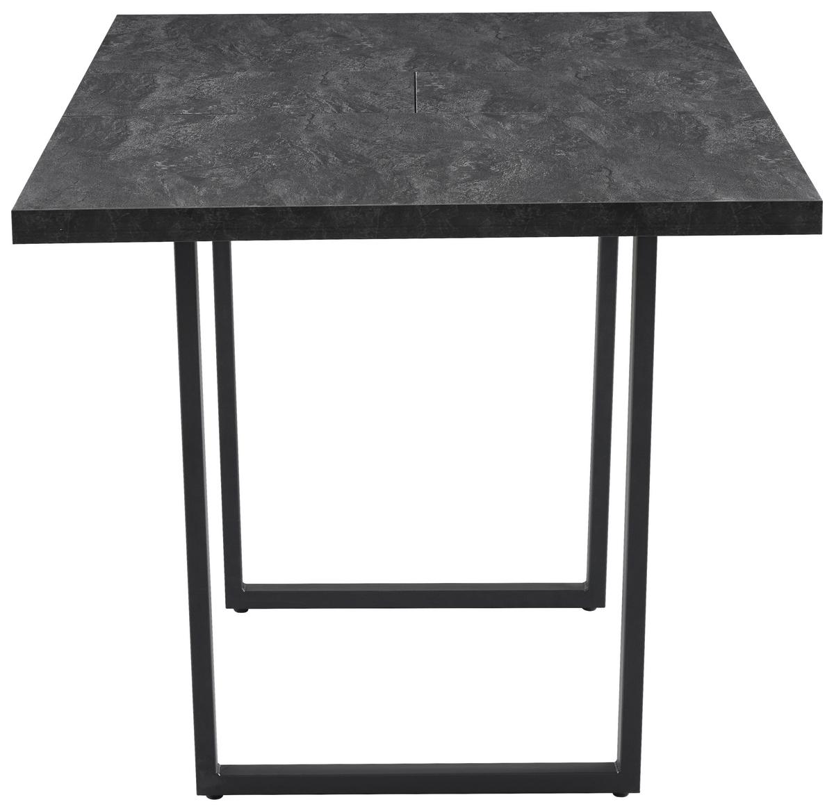 Rozťahovací jedálenský stôl Nils, 140-180x85 cm, tmavosivý - čierna/tmavosivá, Design, kov/kompozitné drevo (140-180/76/85cm) - Mömax