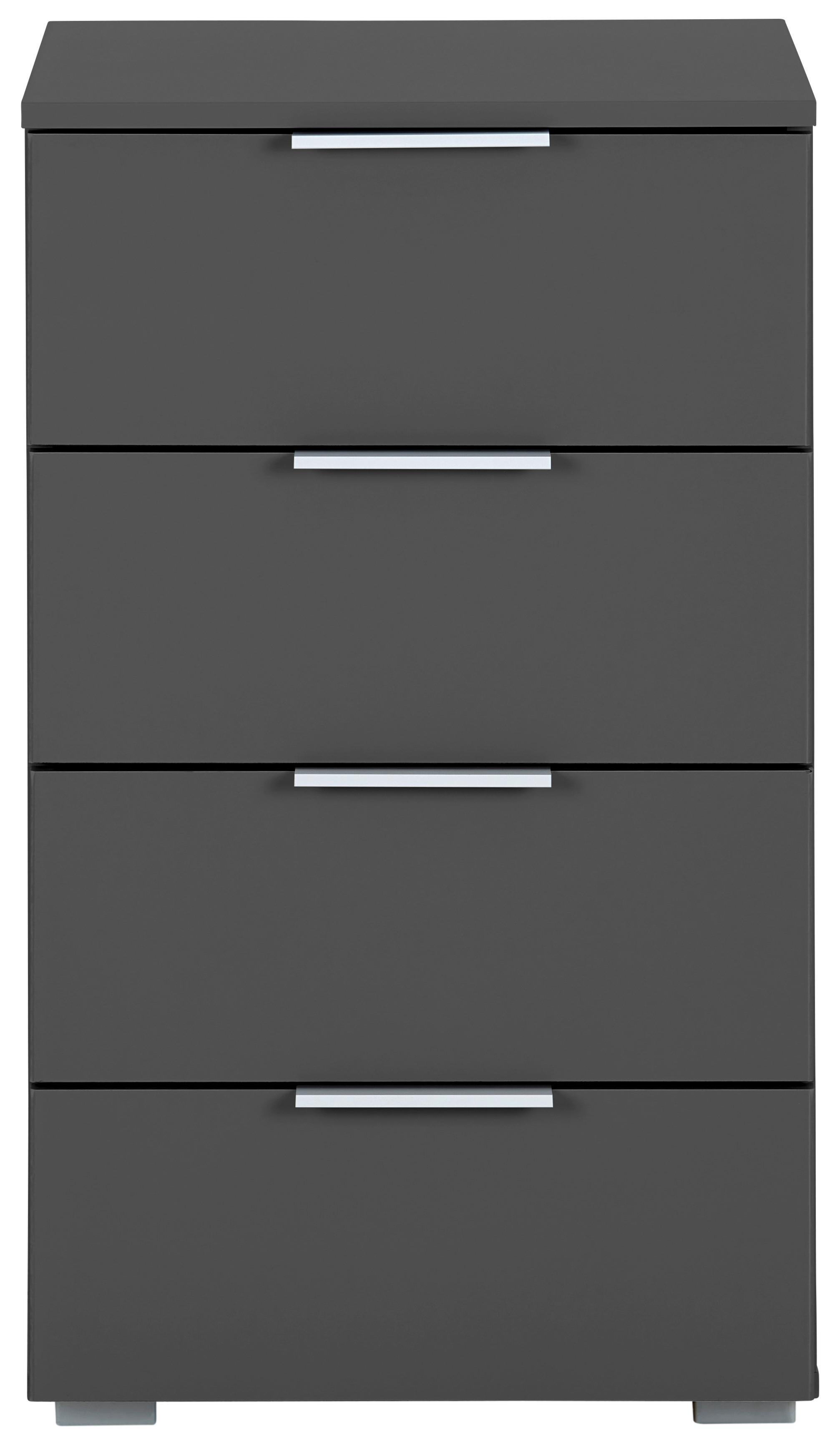Nachtkästchen Alabama, Grau B: 40 Cm - Alufarben/Grau, MODERN, Holzwerkstoff (40/81/42cm) - Rauch Möbel