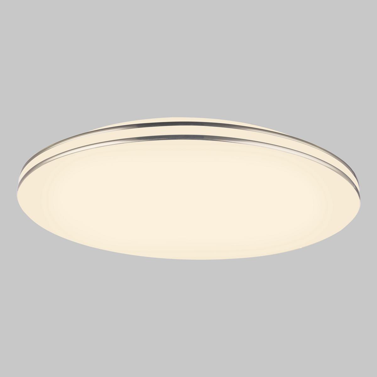 LED-Deckenleuchte Dilan Ø 53 cm dimmbar - Opal/Weiß, Trend, Kunststoff/Metall (53/8cm) - Globo