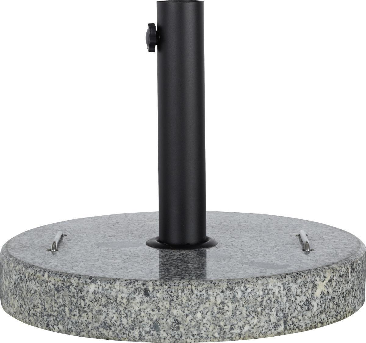 Schirmständer Marmor Für Dm Bis 5,8 Cm Sina - Schwarz/Grau, KONVENTIONELL, Stein/Metall (45/38,5/45cm) - Ondega