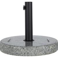 Schirmständer Marmor für DM Bis 5,8 cm Sina - Schwarz/Grau, KONVENTIONELL, Stein/Metall (45/38,5/45cm) - Ondega