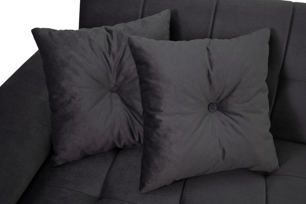 Ecksofa Bali Grau, 208x120cm - Grau, Trend, Textil (257/167cm) - Livetastic