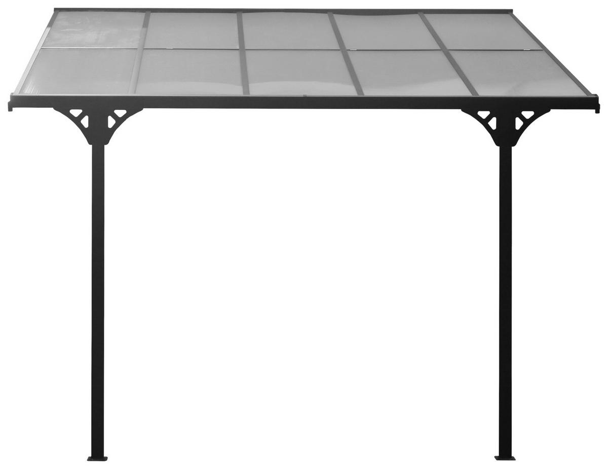 Zastřešení terasy BRUCE 313x300cm - černá, Basics, kov (313/225/300cm)