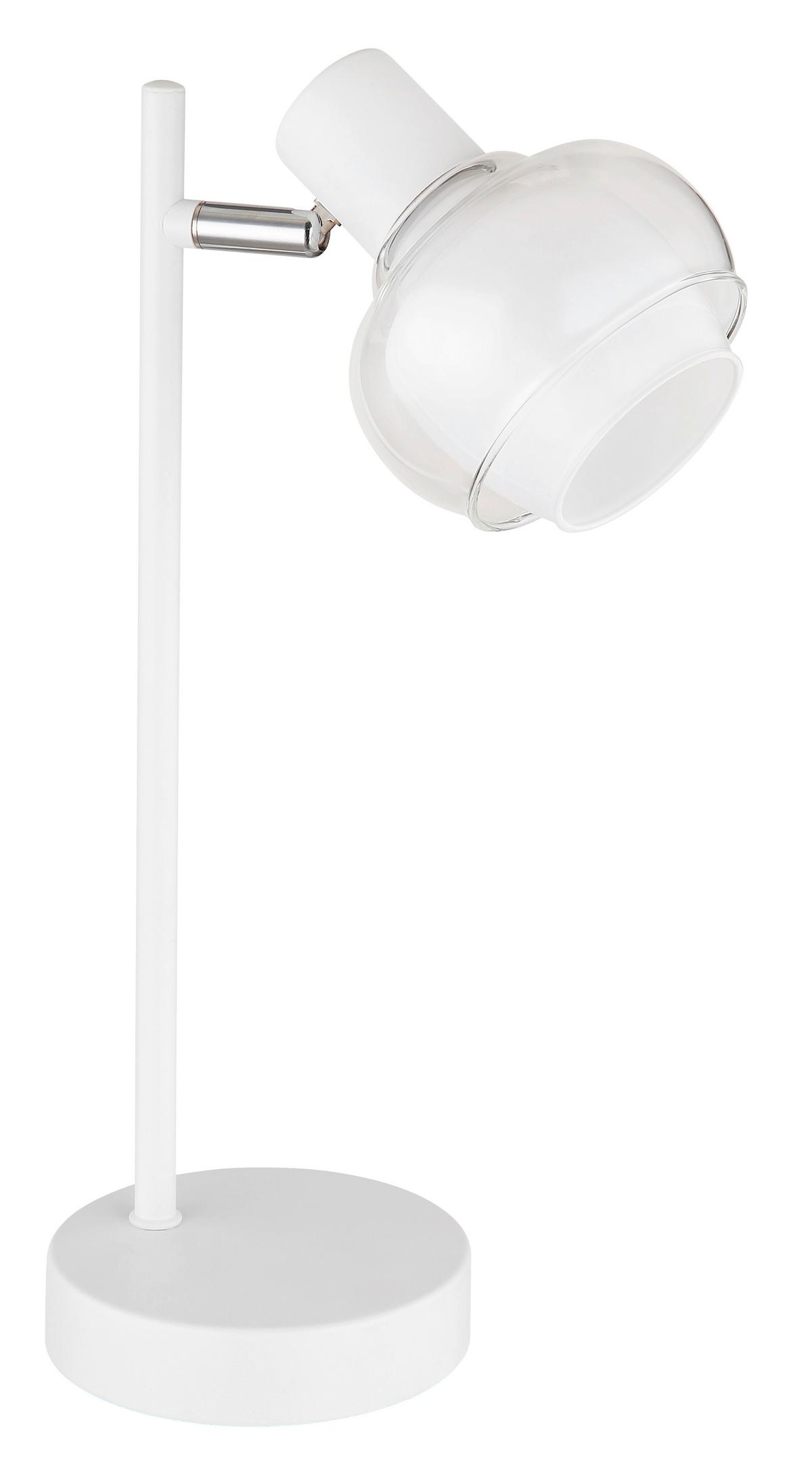 Tischleuchte 54309tw - Klar/Opal, Design, Glas/Kunststoff (14,5/12/35cm) - Globo