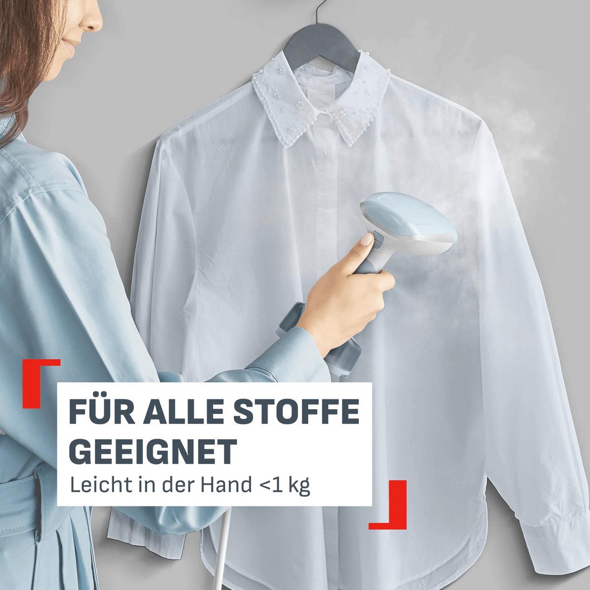 Dampfbürste Pastellblau, Weiß, 1300W - Pastellblau/Weiß, Basics, Kunststoff (12,7/10,5/22cm) - Tefal