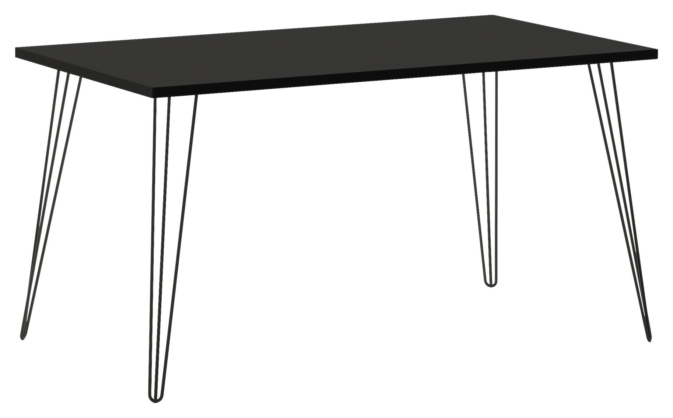 Schreibtisch B 140cm H 74cm Hank, Schwarz