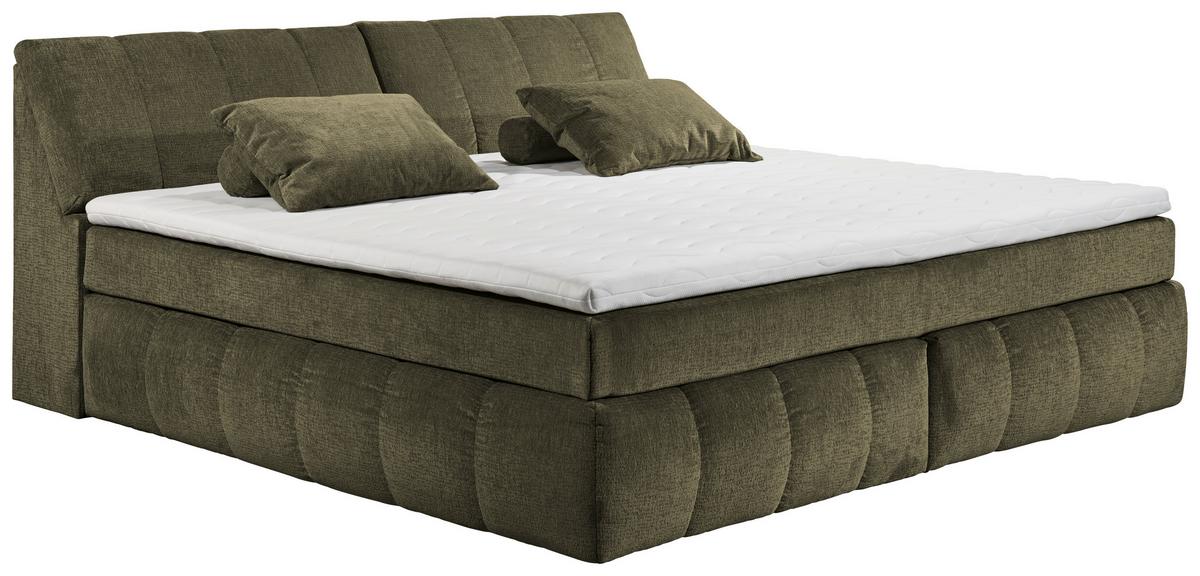 Boxspringbett Elkford 6 Mit Topper & Bettkasten 240x200 - Grün, MODERN, Holzwerkstoff/Textil (240/200cm) - MID.YOU