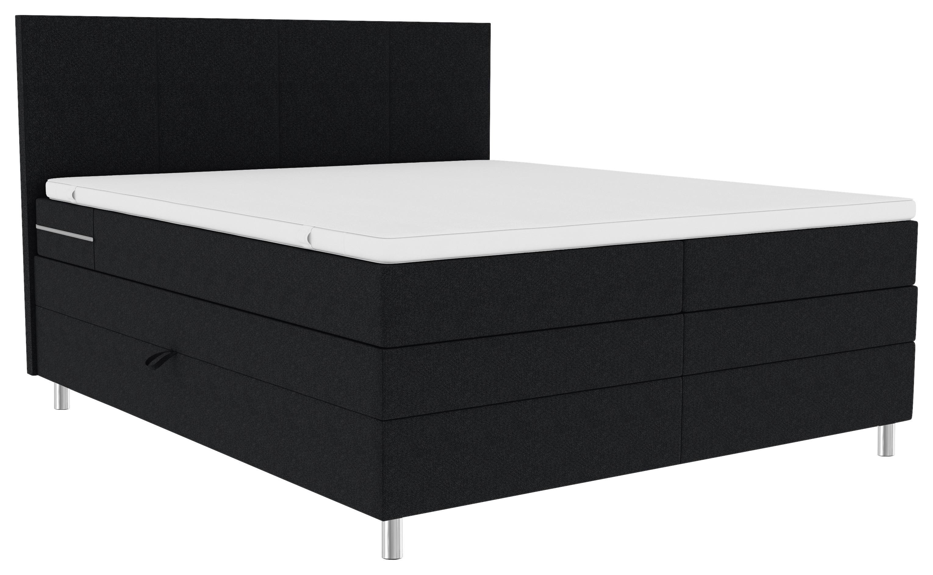 Boxspringbett Mit Topper & Bettkasten 180x200 Messina
