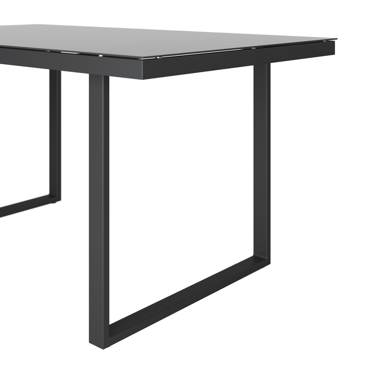 Loungegarnitur Orlando - Dunkelgrau/Naturfarben, MODERN, Glas/Kunststoff (245,5/182cm) - Beldano