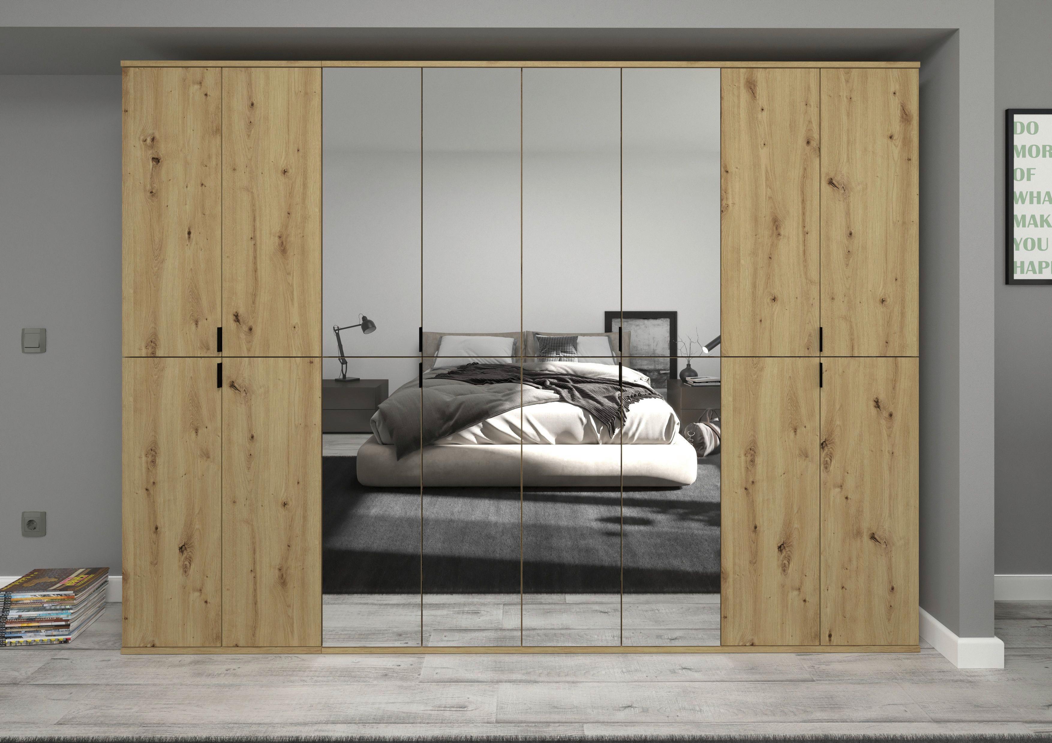 Garderobenschrank Projekt X Eiche Artisan B: 244 Cm - KONVENTIONELL, Glas/Holzwerkstoff (244/193/34cm) - MID.YOU