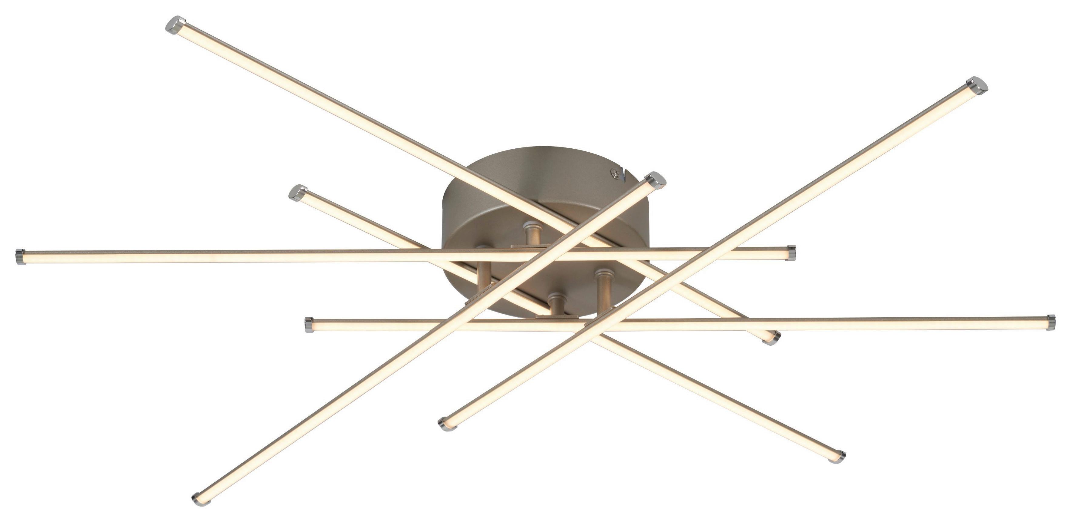 STROPNÍ LED SVÍTIDLO SPICE - barvy niklu, Moderní, kov/plast (67/9cm) - Mömax