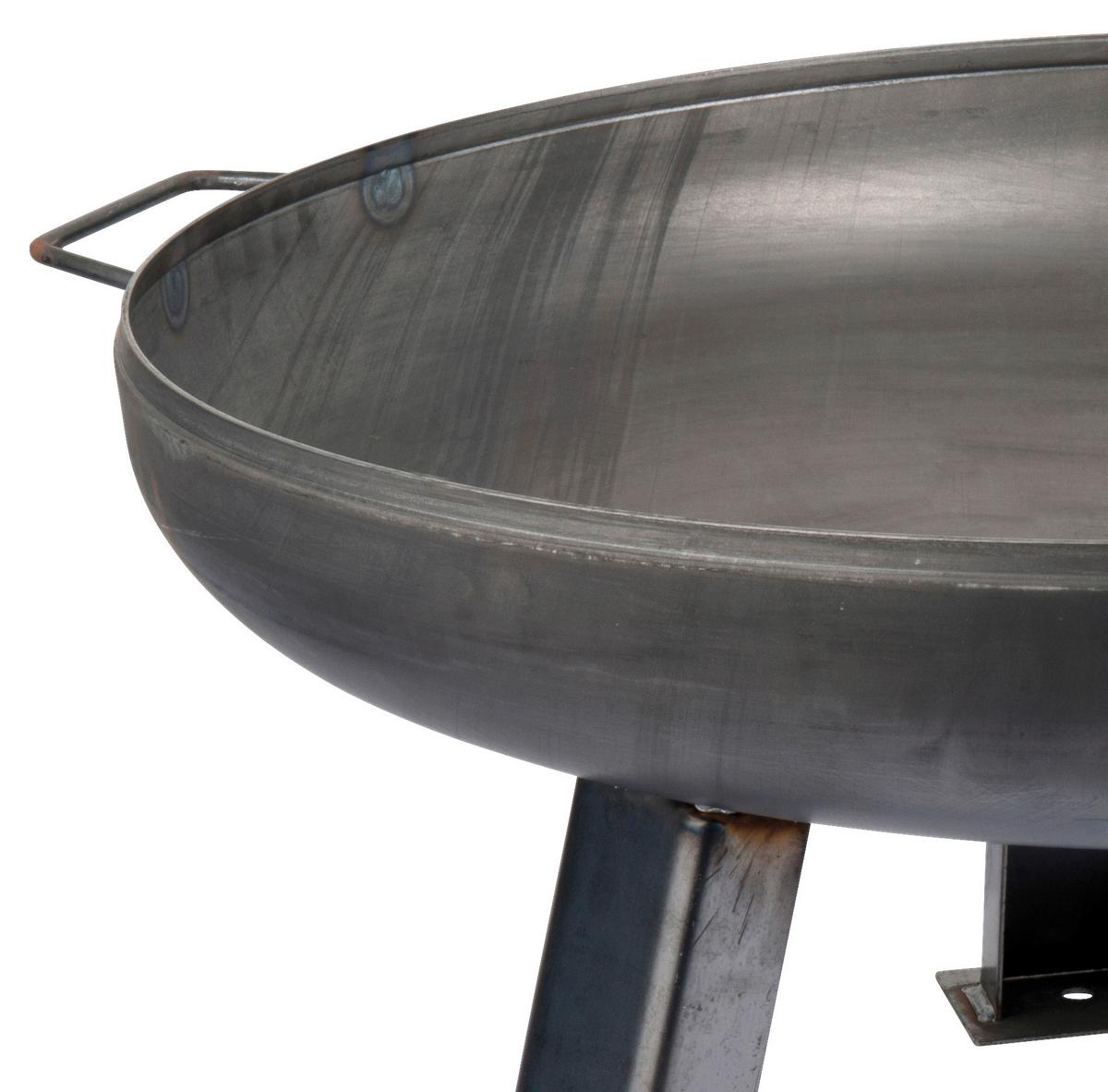 Feuerschale Ø 80 Cm Relax Mit Tragegriff - Silberfarben, MODERN, Metall (80/30cm) - Homezone