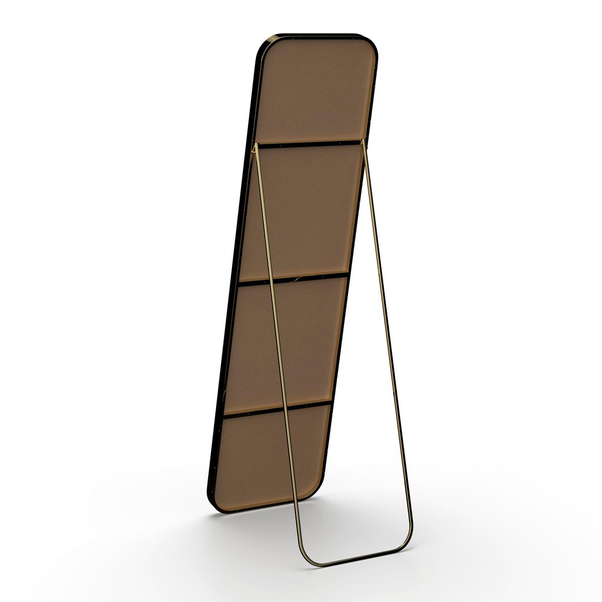 Zrcadlo LIV zlatý kov - barvy zlata, Moderní, kov/sklo (41/154/68,5cm) - Bessagi Home