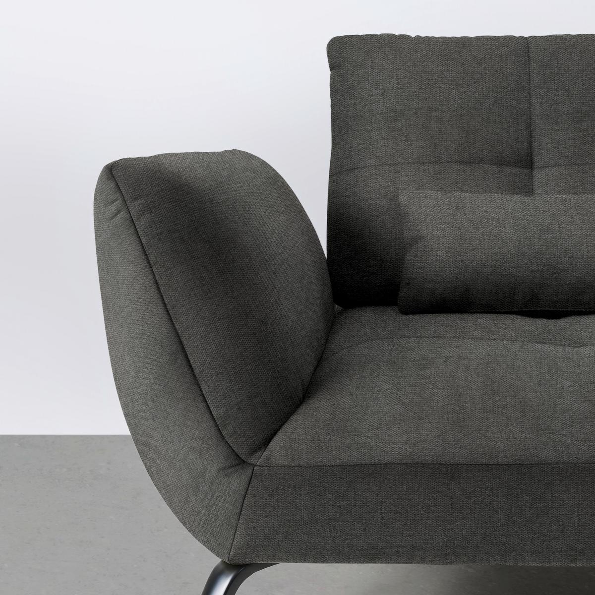 Rohová sedačka TRENDY, pravá, antracitová - černá/antracitová, Moderní, kov/kompozitní dřevo (310/93/250cm) - Premium Living
